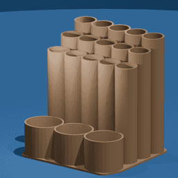 Paint and Brush Holder 3d model