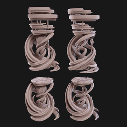 Arcane Observation Platform | Magical Platform With Telescope 3d model