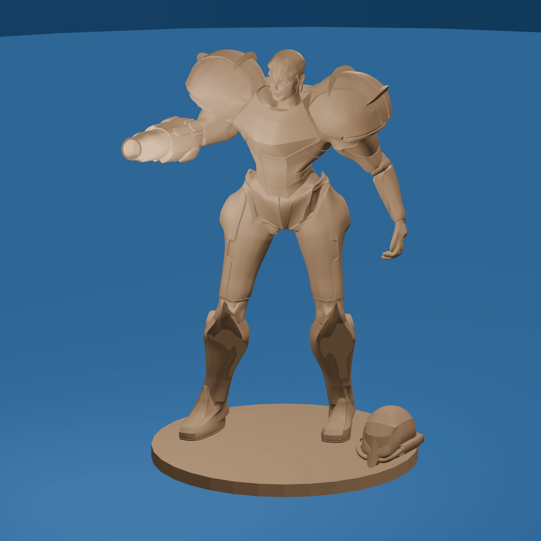Female Intergalactic bounty hunter 3d model