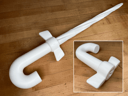 Candy Cane Sword Print-in-Place 3d model