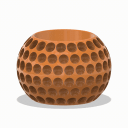 Concaved Faceted Planter 3d model
