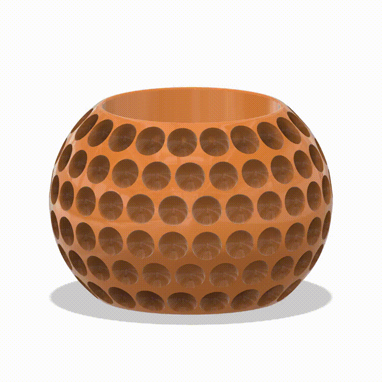 Concaved Faceted Planter 3d model