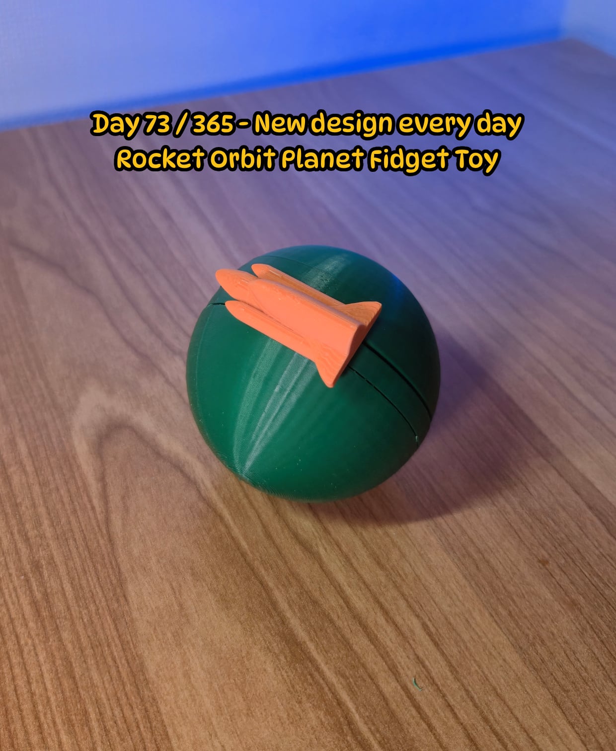 Rocket Orbit Planet Fidget Toy 3d model