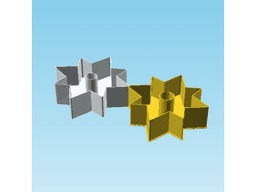 Shuriken 0061, nestable box (v2) 3d model