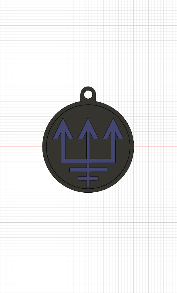 Red Rising Brown Sigil Keychain Negativ 3d model