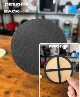 Laser + 3dprinted Coaster Design (FREE) 3d model