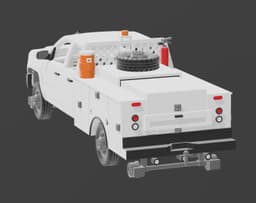 Pickup Truck Maintenance Of Way Kit 1-87 Scale 3d model