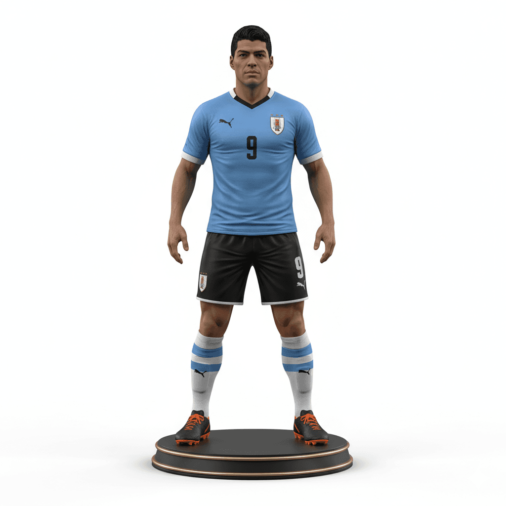 Football Player : Luis Suarez Football Soccer Striker 3d model
