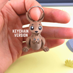 Little Articulated Kangaroo's / Keychain / Fidget Toy 3d model