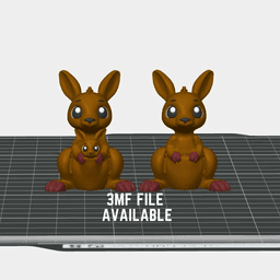 Little Articulated Kangaroo's / Keychain / Fidget Toy 3d model
