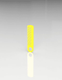 Keyring comb for beard and mustache. 3d model