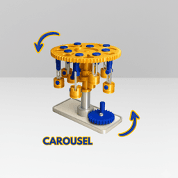 MECHANICAL CAROUSEL - GEARS TOY 3d model