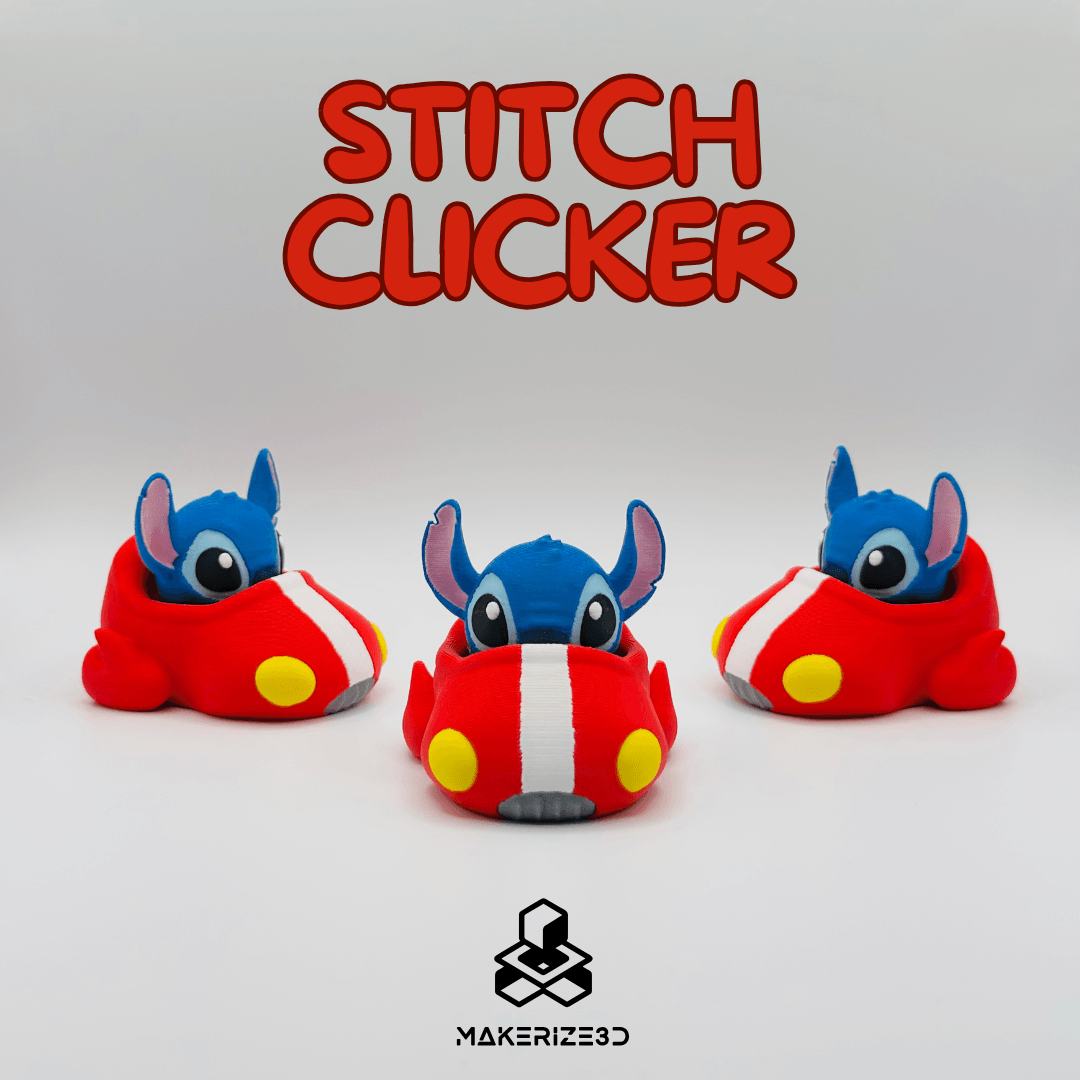 Stitch Clicker + Non-Clicker Option 3d model