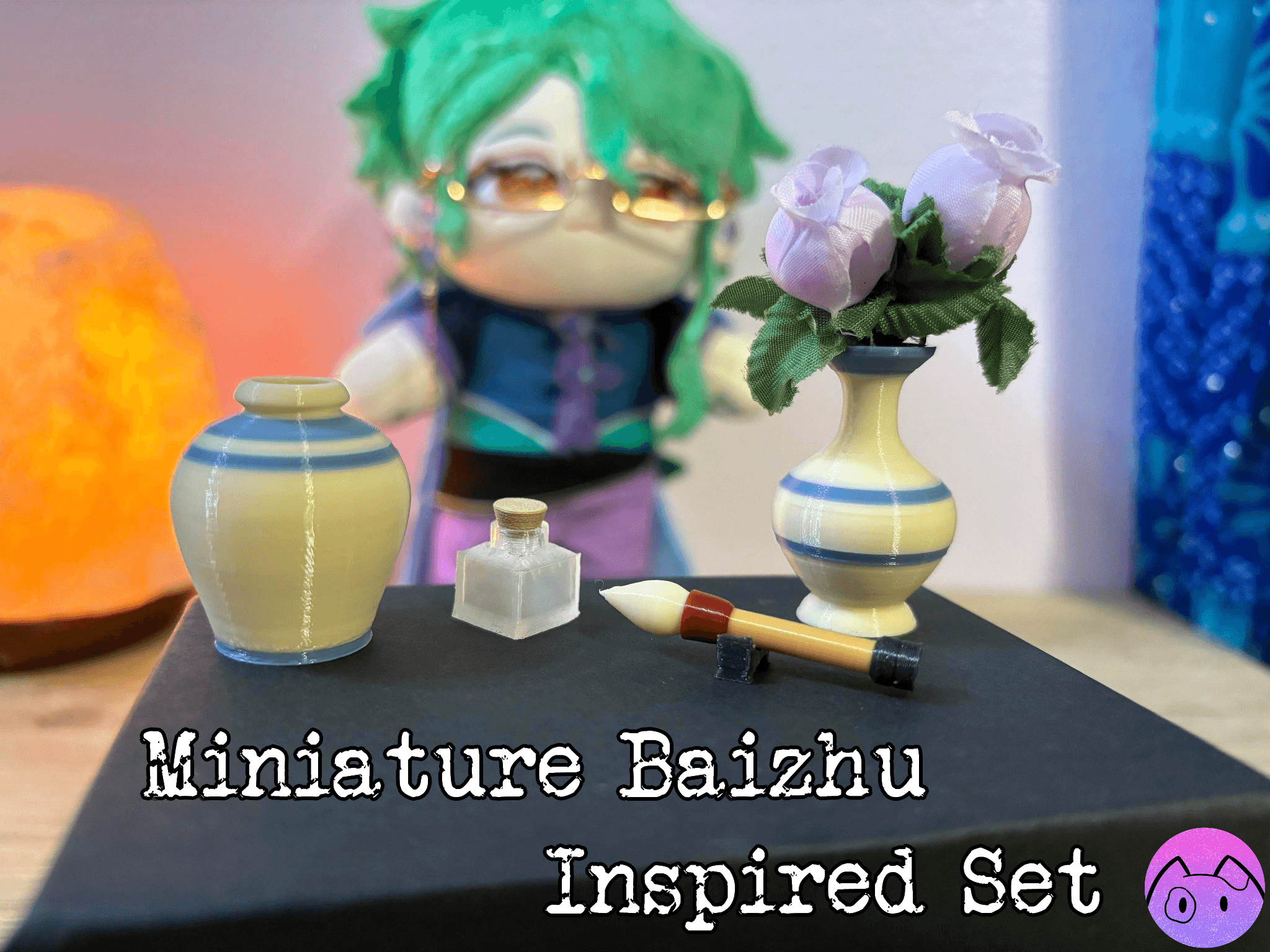 Miniature Baizhu Themed Set 3d model