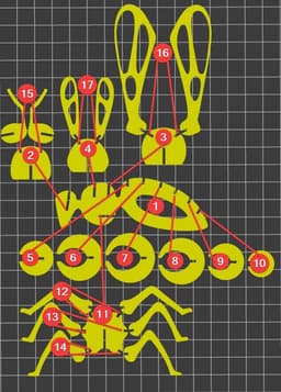 Bee Puzzle kit 3d model