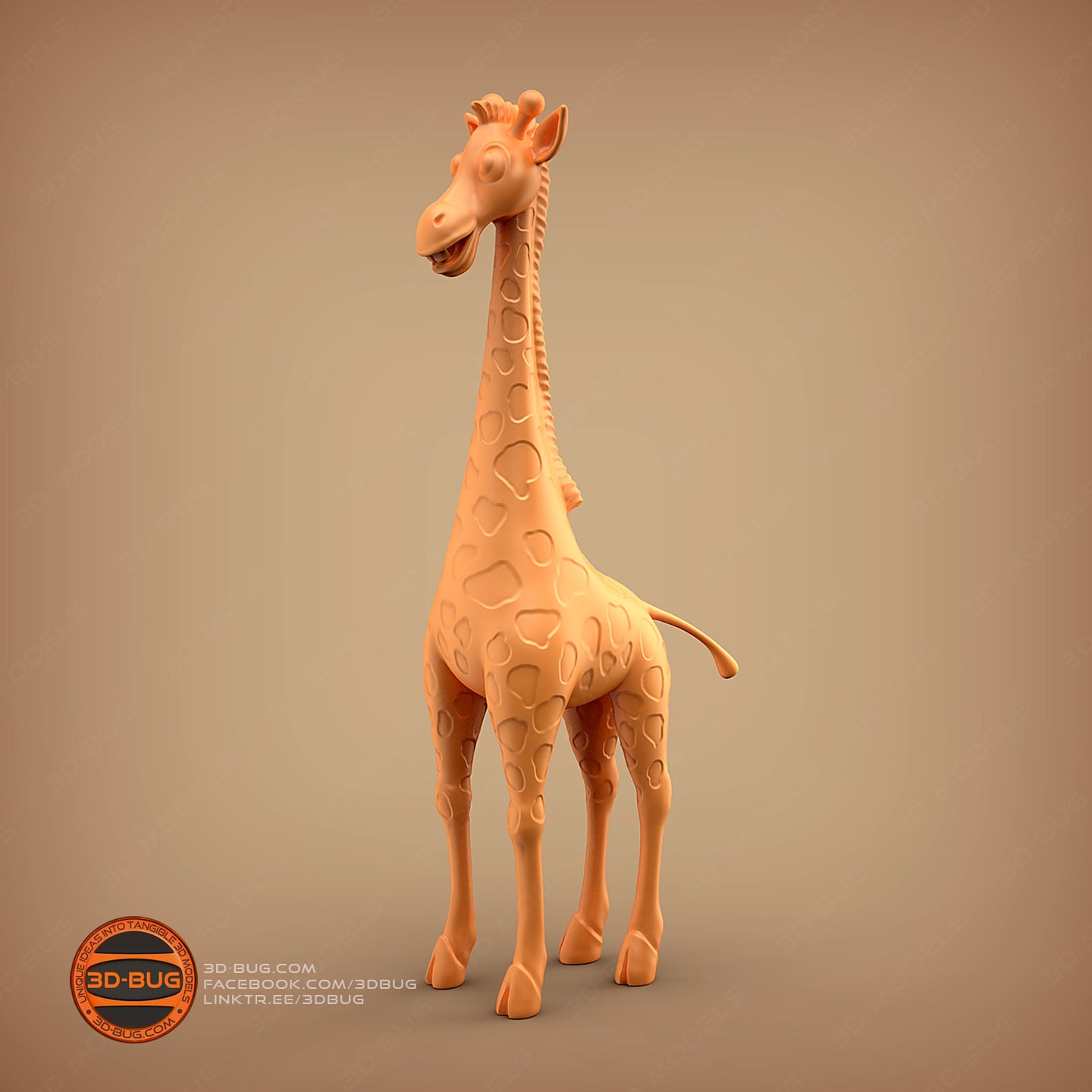 Stylized giraffe 3d model