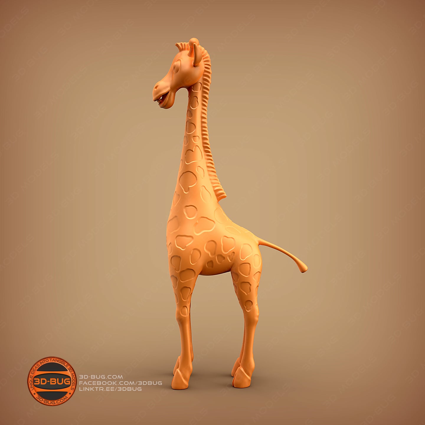 Stylized giraffe 3d model