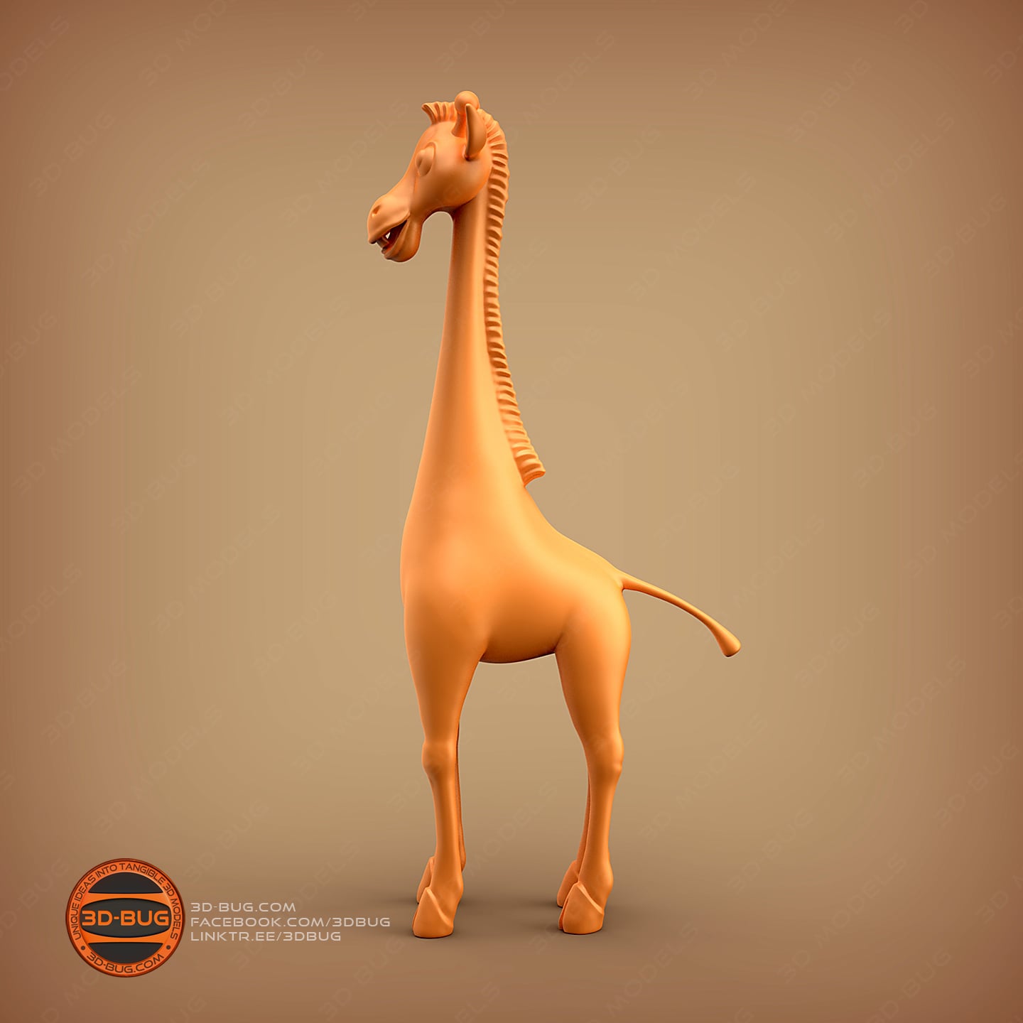 Stylized giraffe 3d model