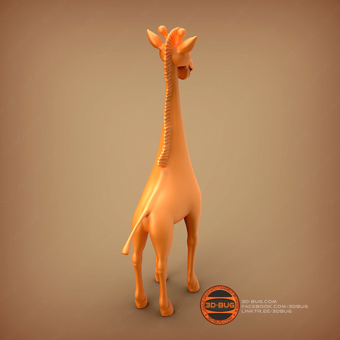 Stylized giraffe 3d model