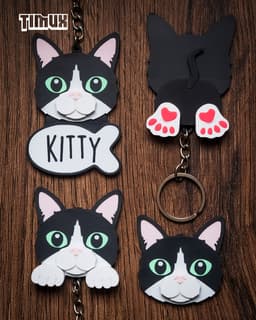 CAT KEYCHAIN SET 3d model