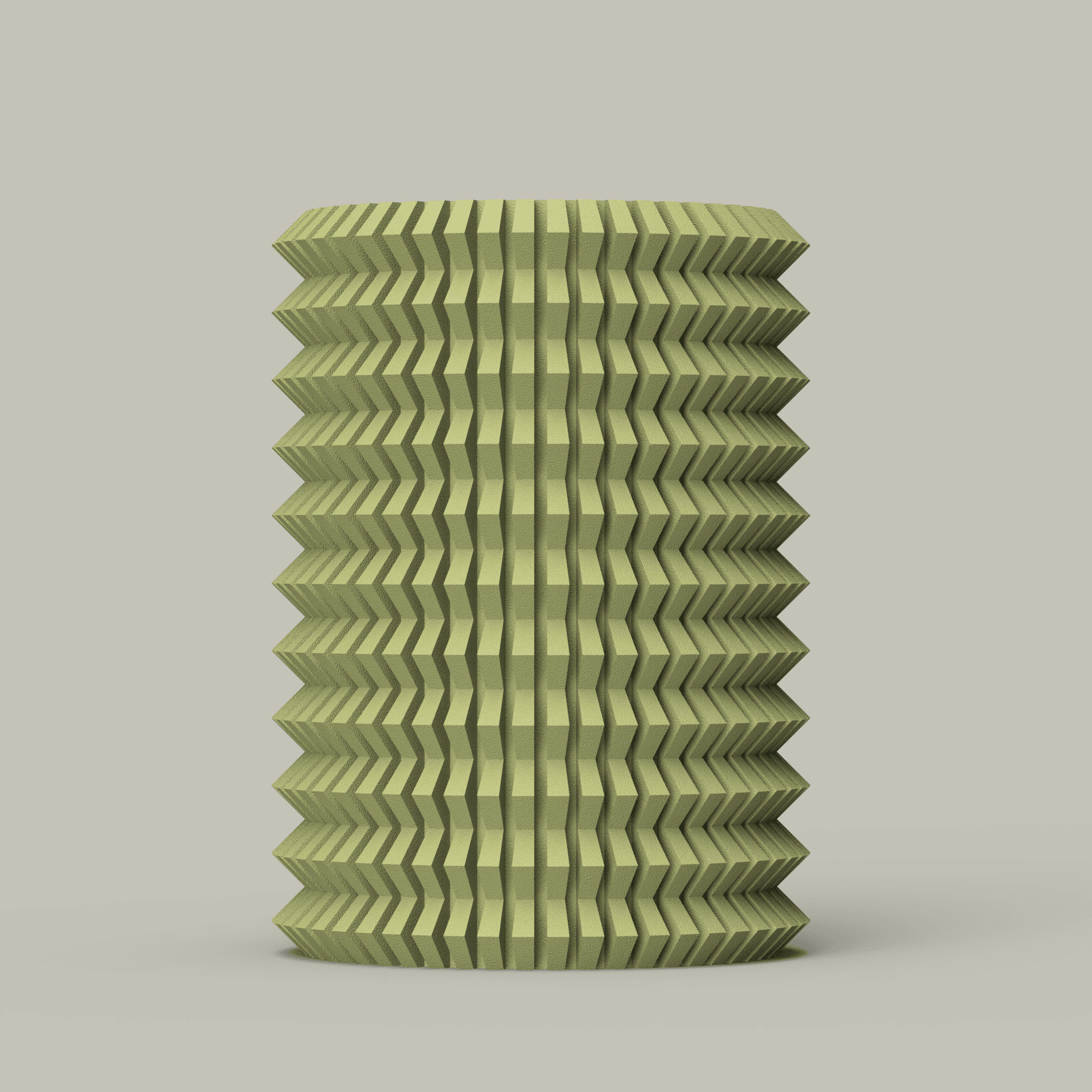 Flared Ribbed Pen Cup 3d model