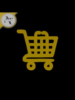 Simple Shopping Cart Symbol - 2D Art 3d model