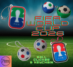 2026 FIFA World Cup Soccer Clicker and Keychain 3d model