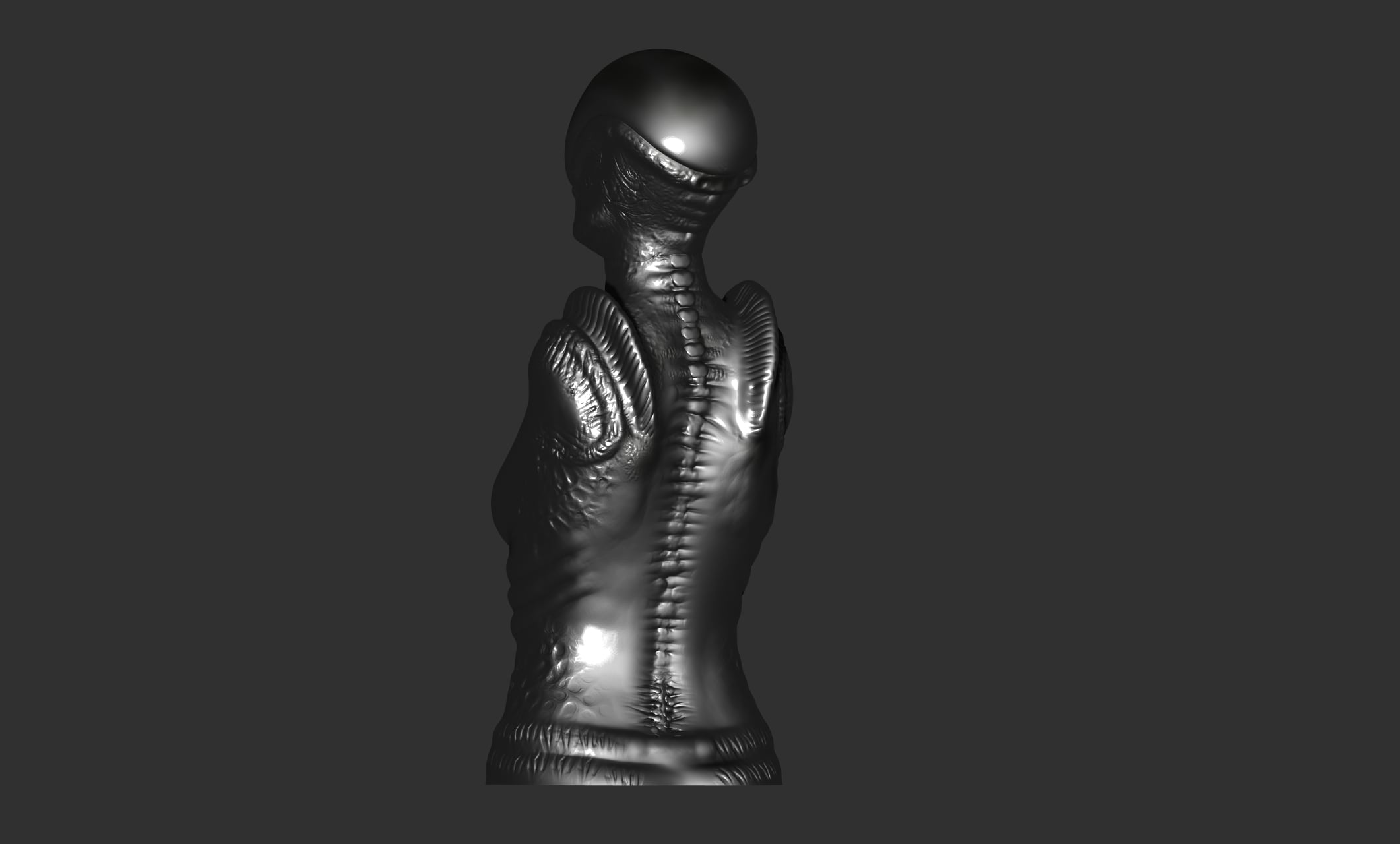 Giger Female Bust 3d model