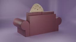 Cartoon Couch Potato 3d model