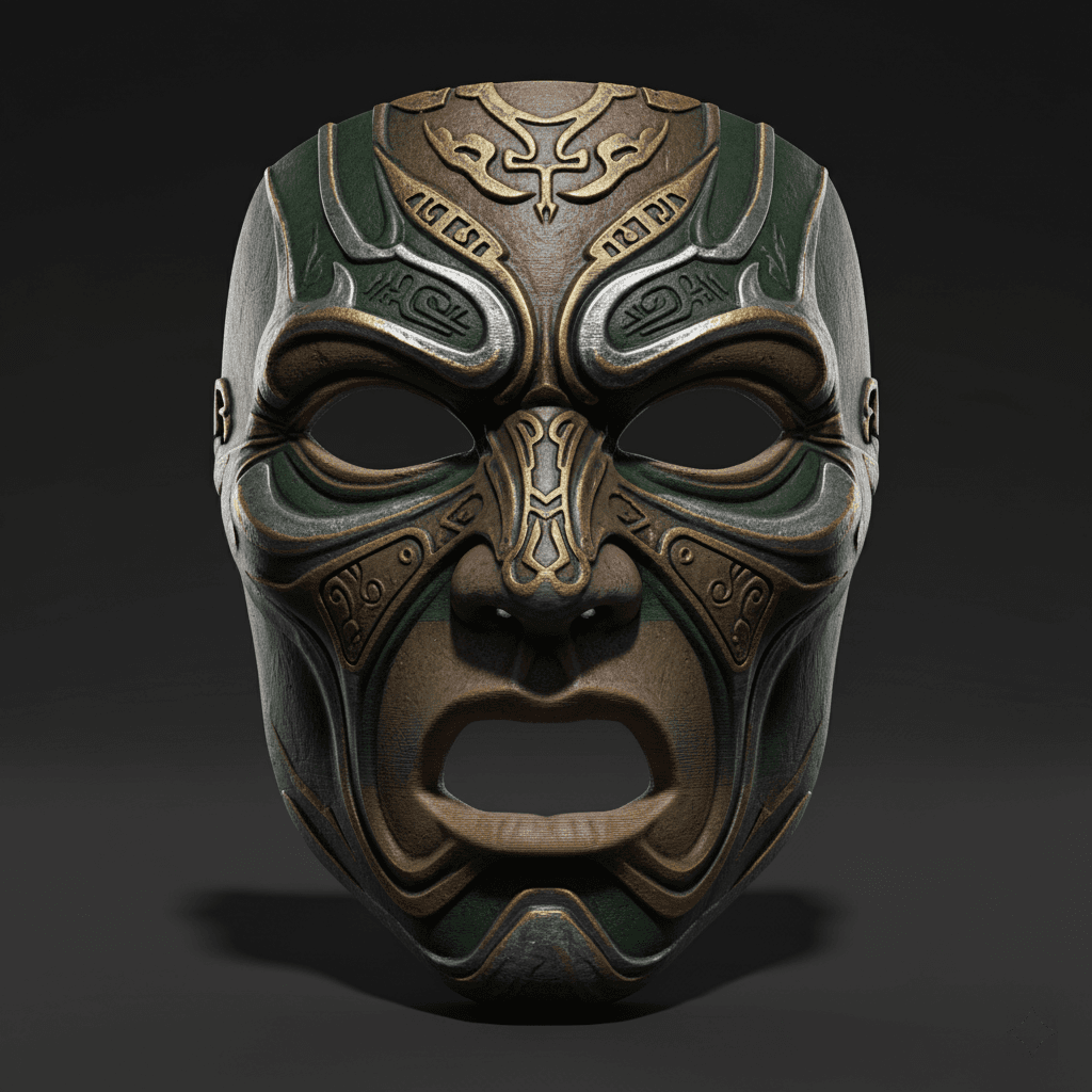 Beast King Wearable Cosplay Mask Printable STL Download 3d model