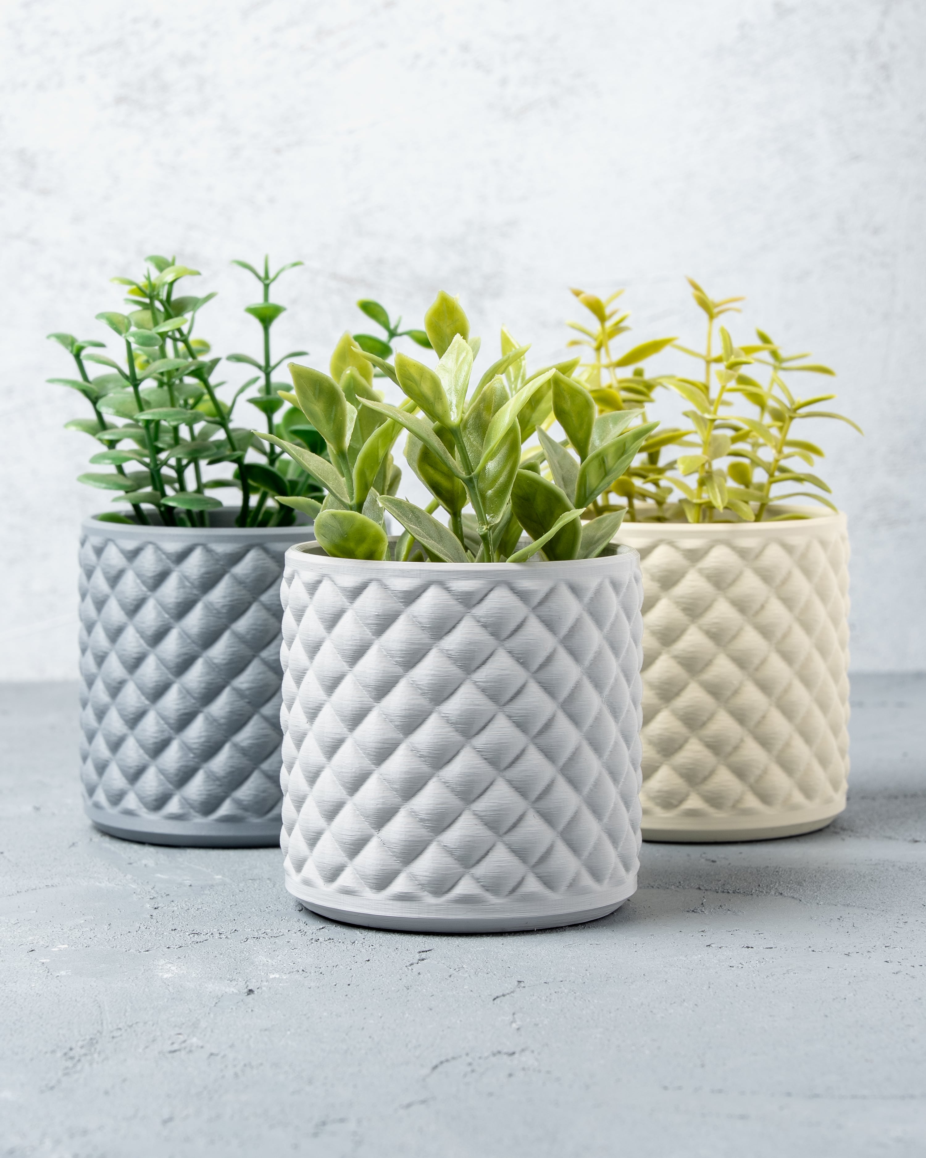 Diamond Quilted Planter 3d model