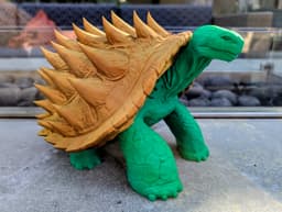 Spiked Shell Turtle – Modular Fantasy Creature Figurine 3d model