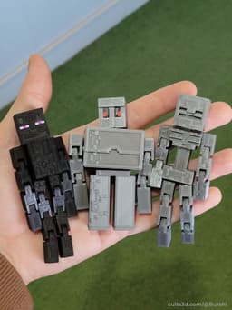MINECRAFT ESQUELETO/SKELETON FLEXI PRINT IN PLACE 3d model