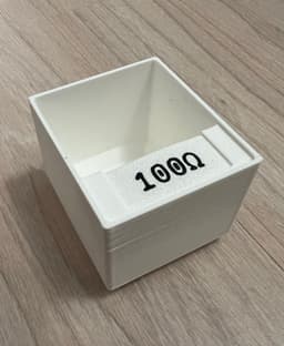 Multibin simple drawer insert (label) - 1x1x1 3d model