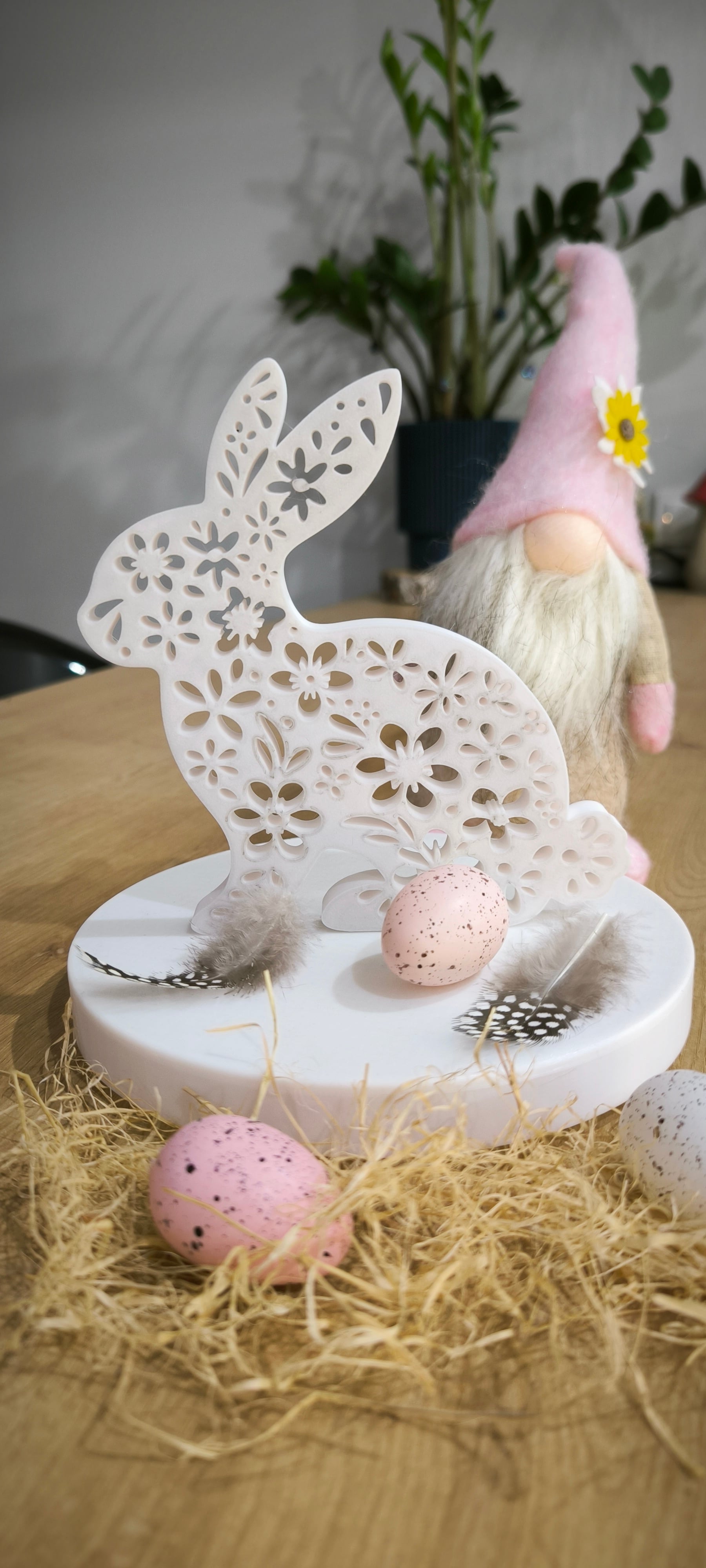 Flower Lace Easter Bunny 3d model