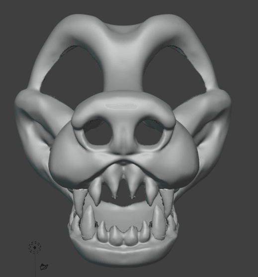 Toony fursuit head base (sharp tooth) 3d model