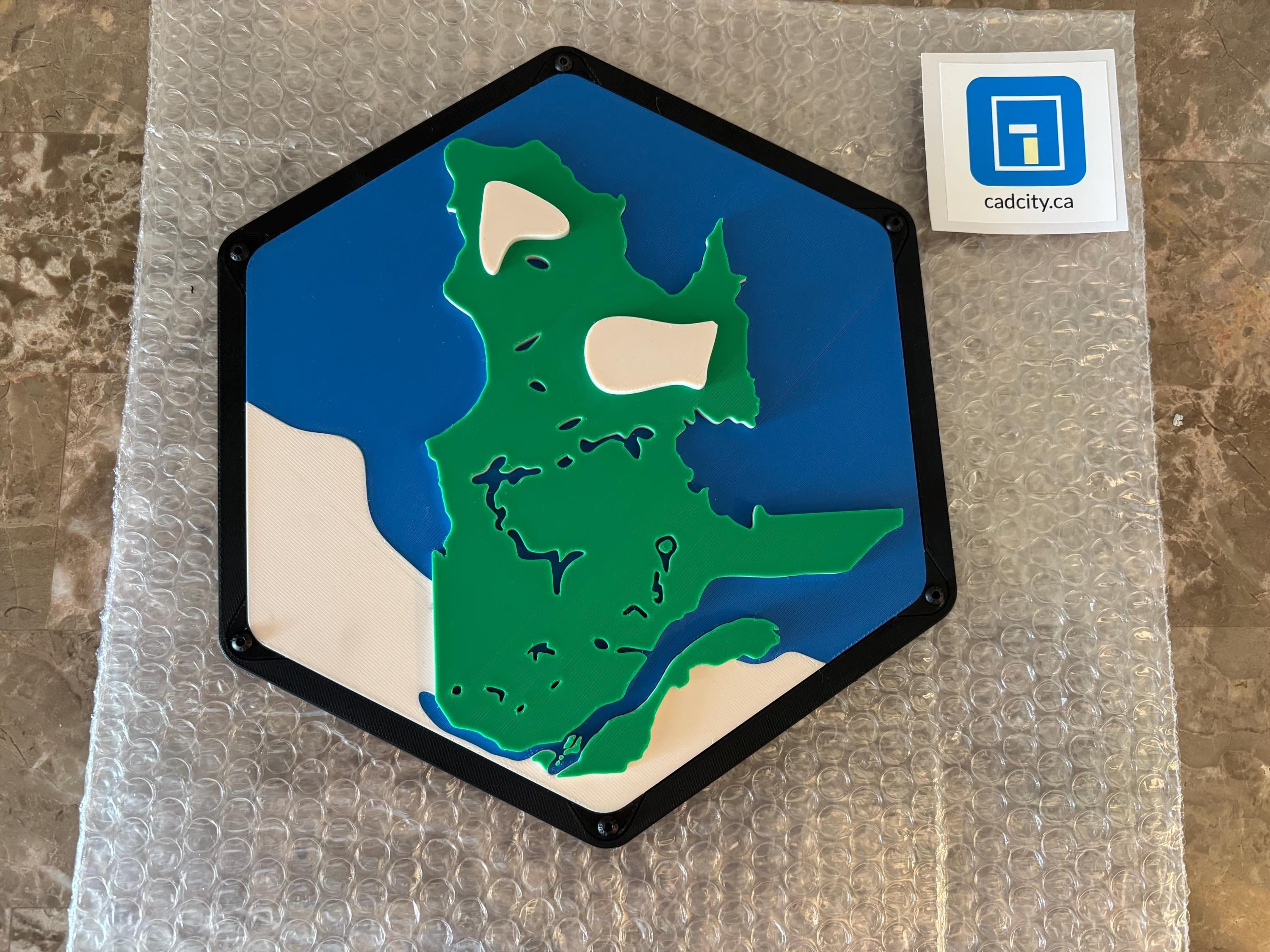Québec Hexagon Tile 3d model