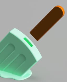 Melting Ice Cream Popsicle 3d model