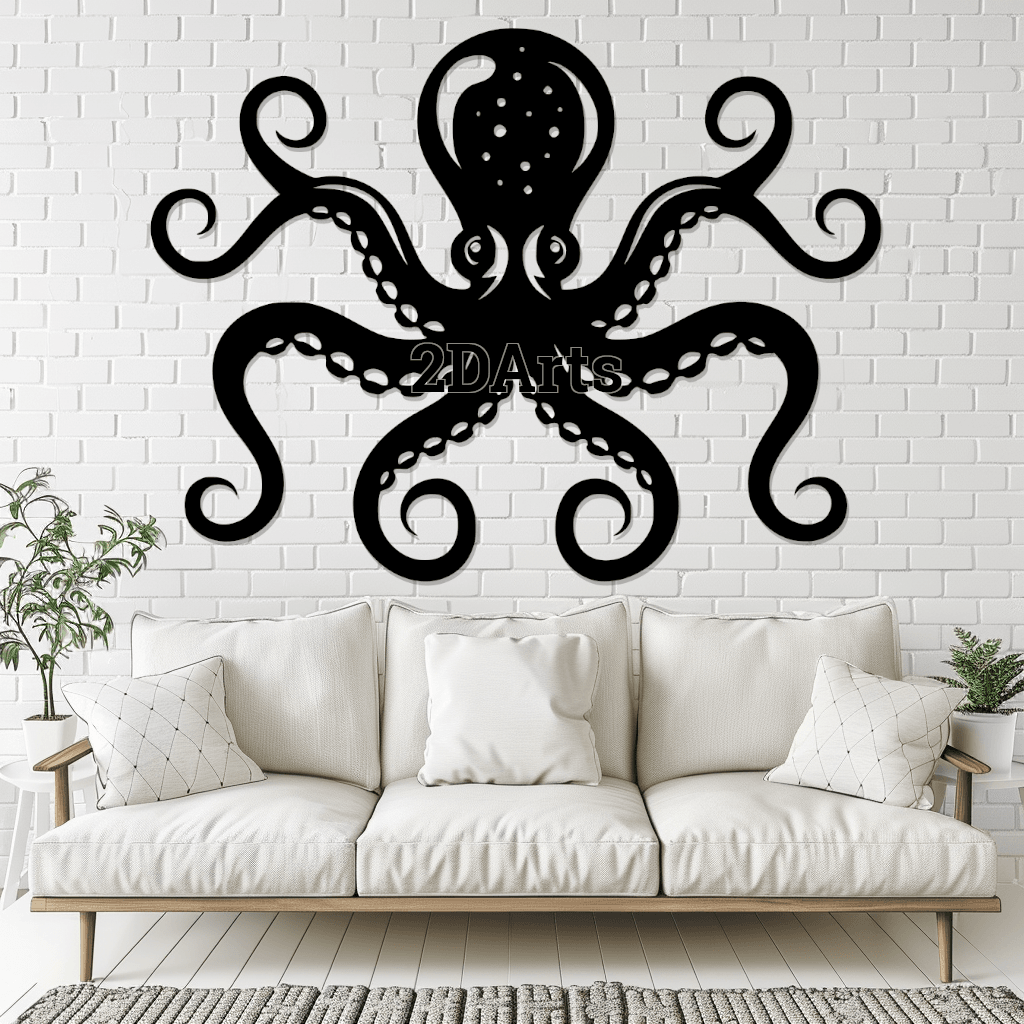 Octopus 2D Wall Art/Window Art 3d model