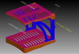 Modular stackable shoe rack. 3d model