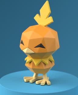 Low-poly Torchic 3d model