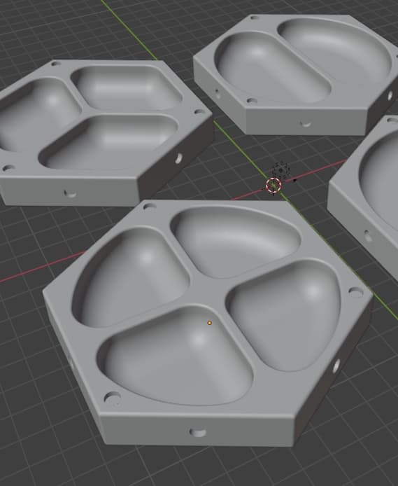 Deeper Tabletop Tiles with small magnets 3d model
