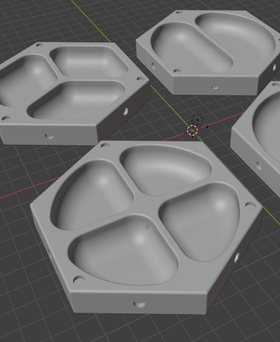Deeper Tabletop Tiles with small magnets 3d model