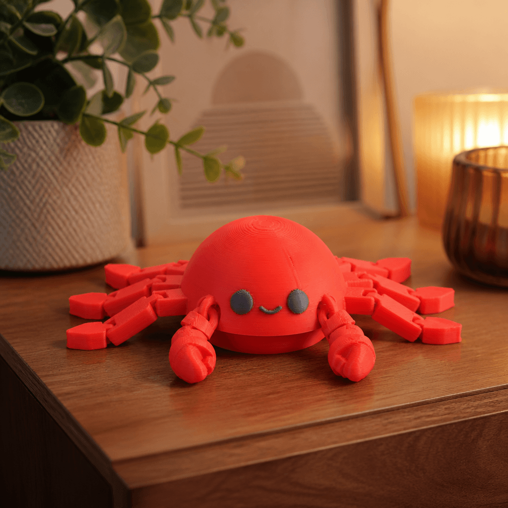Clicker Crab Flexi Fidget Toy 3d model