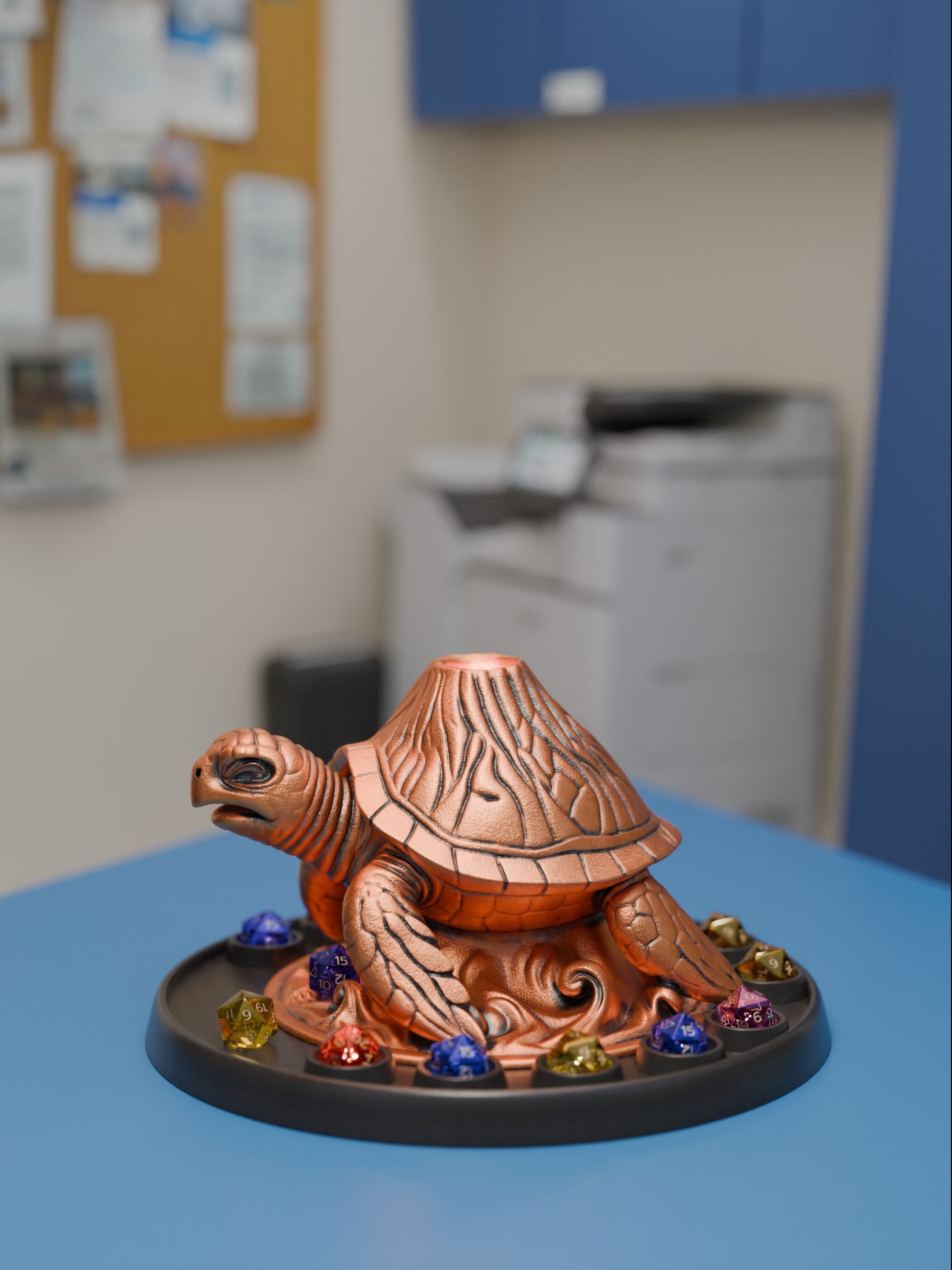 Lava Turtle Dice Tower 3d model