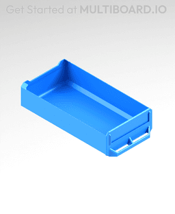 2x1x3.5 LU - Labelled - MultiBin Simple Drawer 3d model