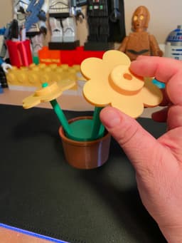 Brick Flower Coaster Set 3d model