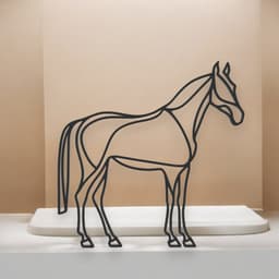 Horse Line Art - Desktop Line Art 3d model