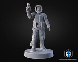 1:48 Scale Scout Trooper Miniatures - 3D Print Files 3d model