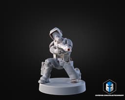 1:48 Scale Scout Trooper Miniatures - 3D Print Files 3d model